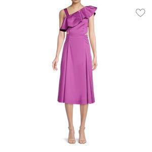 Veronica Beard Beilla Ruffle A Line Dress Vivid Orchid size 2